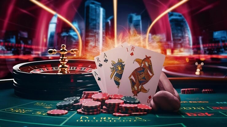 Roulette betting layout with chip placement on cici4d chat